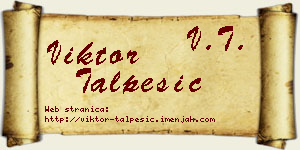 Viktor Talpešić vizit kartica